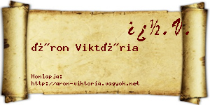 Áron Viktória névjegykártya
