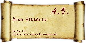 Áron Viktória névjegykártya