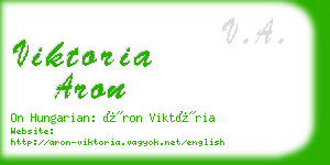 viktoria aron business card